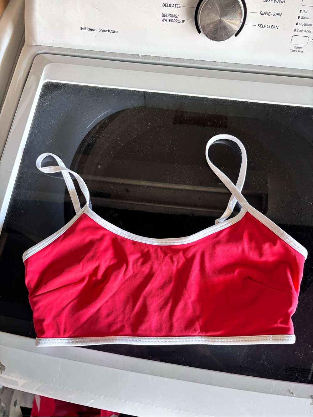 JoyLab Red Bikini Bralette with White Trim